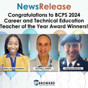 Congratulations to BCPS 2024 Career and Technical Education Teacher of the Year Award Winners
